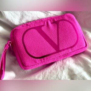 Authentic !Stunning Valentino Wristlet in eye catching pink